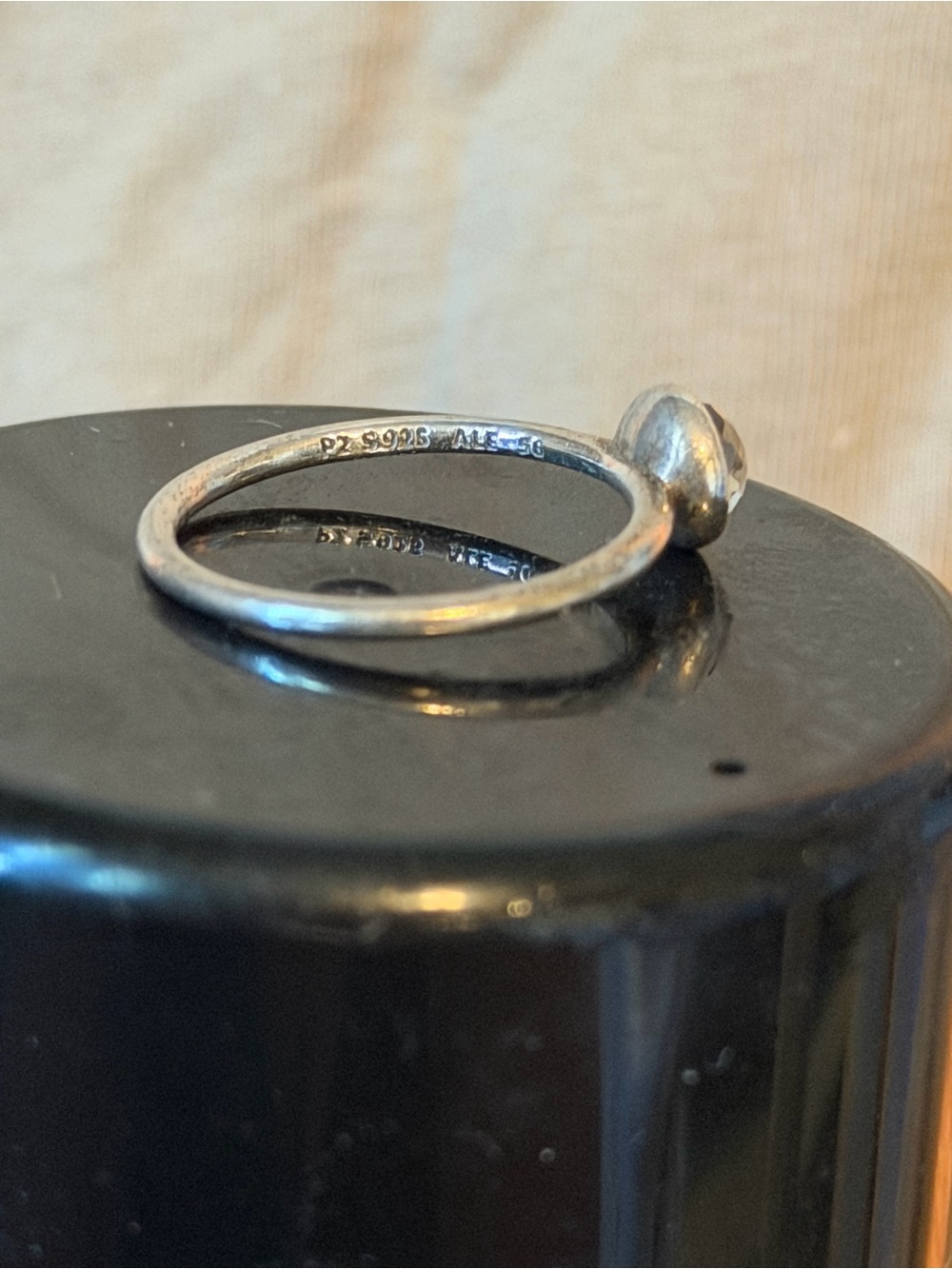 Pandora Sterling Silver Gem Bezel Ring - Picture 2 of 3